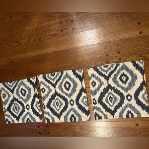 3 Pottery Barn Embroidered Pillow Covers 18x18